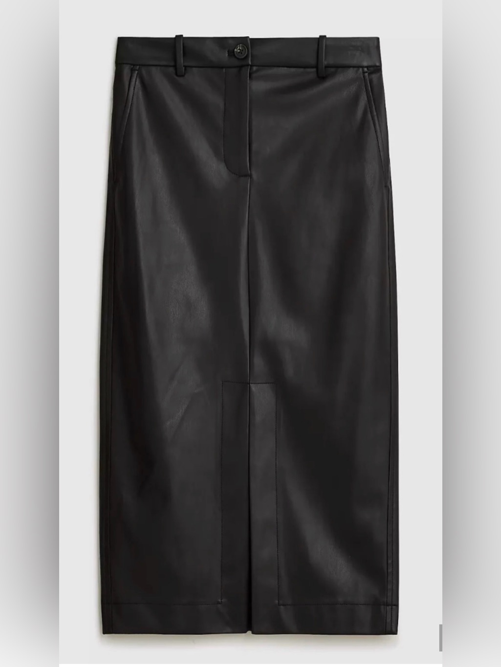 New J.Crew Black Faux Leather Pencil Skirt Bu221 Size 10